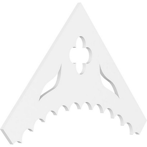 Ekena Millwork Pitch Wellington Gable Pediment - Primed Polyurethane - GPP048X028X100WEL