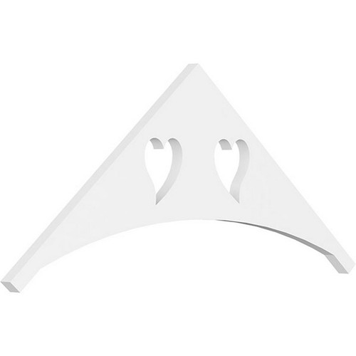 Ekena Millwork Pitch Winston Gable Pediment - Primed Polyurethane - GPP036X015X100WIN