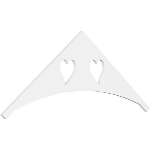 Ekena Millwork Pitch Winston Gable Pediment - Primed Polyurethane - GPP072X027X100WIN