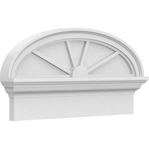 Ekena Millwork Elliptical 4 Spoke Combination Pediment - Primed Polyurethane - PEDPC026X135ELL04