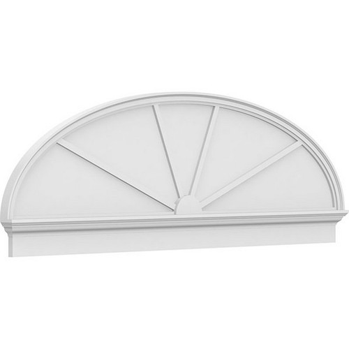 Ekena Millwork Elliptical 4 Spoke Combination Pediment - Primed Polyurethane - PEDPC080X270ELL04