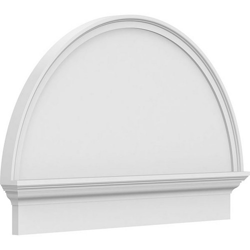 Ekena Millwork Half Round Smooth Combination Pediment - Primed Polyurethane - PEDPC036X250HRO00