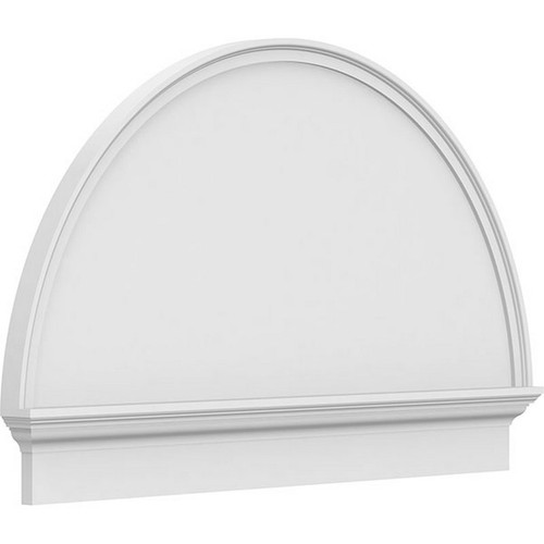 Ekena Millwork Half Round Smooth Combination Pediment - Primed Polyurethane - PEDPC046X300HRO00