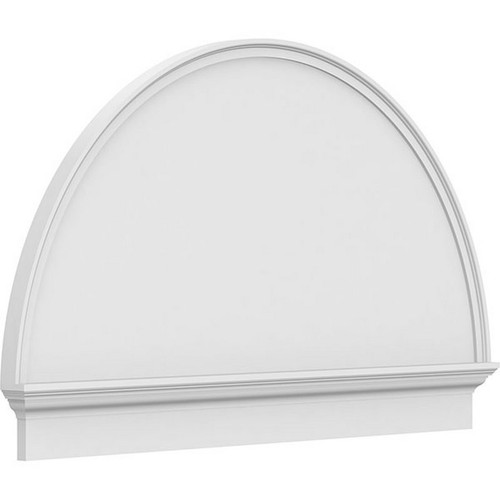 Ekena Millwork Half Round Smooth Combination Pediment - Primed Polyurethane - PEDPC054X340HRO00
