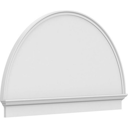 Ekena Millwork Half Round Smooth Combination Pediment - Primed Polyurethane - PEDPC060X370HRO00
