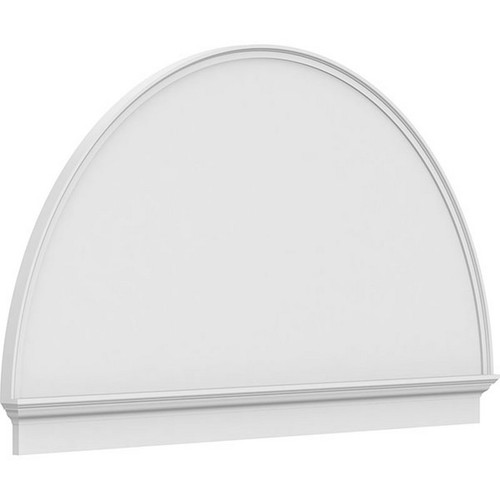 Ekena Millwork Half Round Smooth Combination Pediment - Primed Polyurethane - PEDPC076X450HRO00
