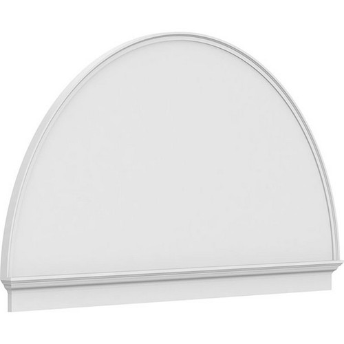 Ekena Millwork Half Round Smooth Combination Pediment - Primed Polyurethane - PEDPC086X500HRO00