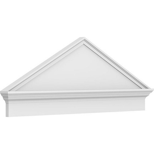 Ekena Millwork Peaked Cap Smooth Combination Pediment - Primed Polyurethane - PEDPC050X195PKC00