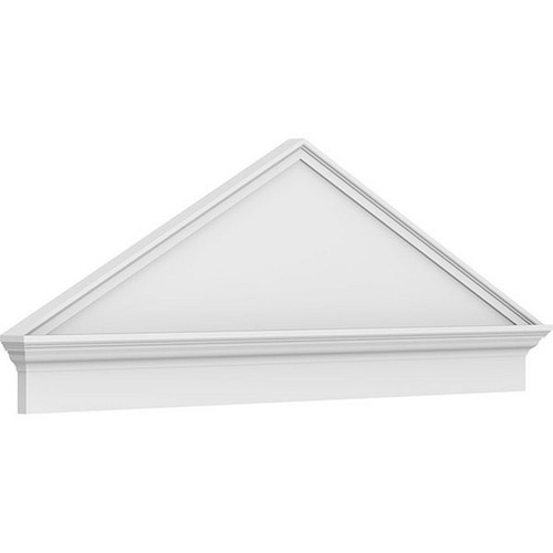 Ekena Millwork Peaked Cap Smooth Combination Pediment - Primed Polyurethane - PEDPC060X220PKC00