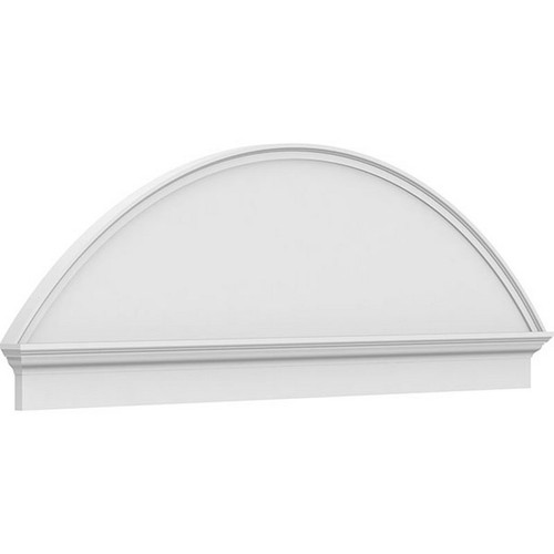 Ekena Millwork Segment Arch Smooth Combination Pediment - Primed Polyurethane - PEDPC072X250SEG00