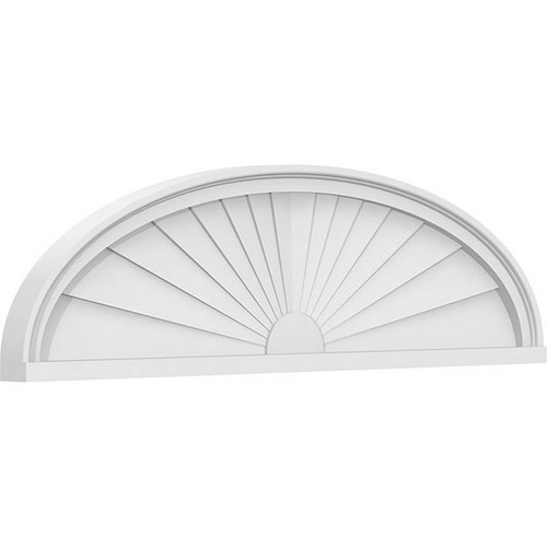 Ekena Millwork Elliptical Sunburst Pediment - Primed Polyurethane - PEDPS042X115ELL01