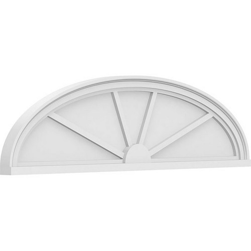 Ekena Millwork Elliptical 4 Spoke Pediment - Primed Polyurethane - PEDPS046X125ELL04