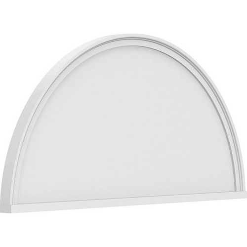 Ekena Millwork Half Round Smooth Pediment - Primed Polyurethane - PEDPS044X220HRO00