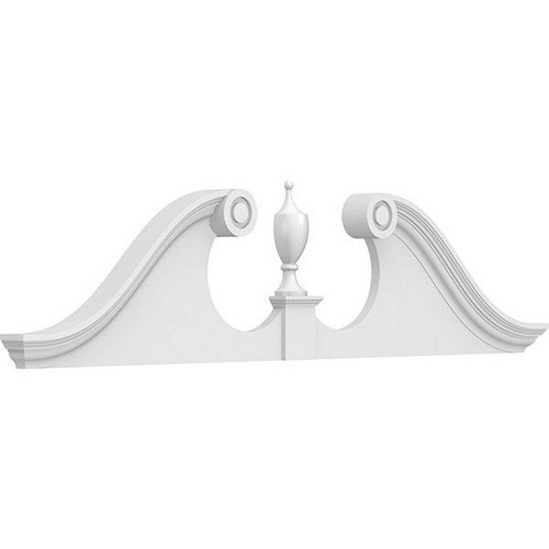 Ekena Millwork Rams Head Pediment - Primed Polyurethane - PEDPS062X155RHP00