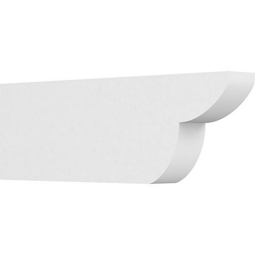 Ekena Millwork Standard Crestline Rafter Tail - Primed Polyurethane - RFTP03X08X24CRE