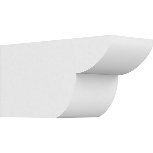 Ekena Millwork Standard Crestline Rafter Tail - Primed Polyurethane - RFTP05X06X16CRE
