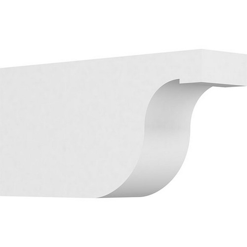 Ekena Millwork Standard Del Monte Rafter Tail - Primed Polyurethane - RFTP03X06X12DEL