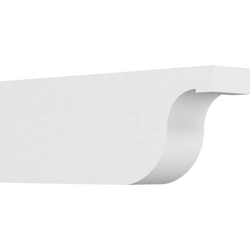 Ekena Millwork Standard Del Monte Rafter Tail - Primed Polyurethane - RFTP03X06X16DEL