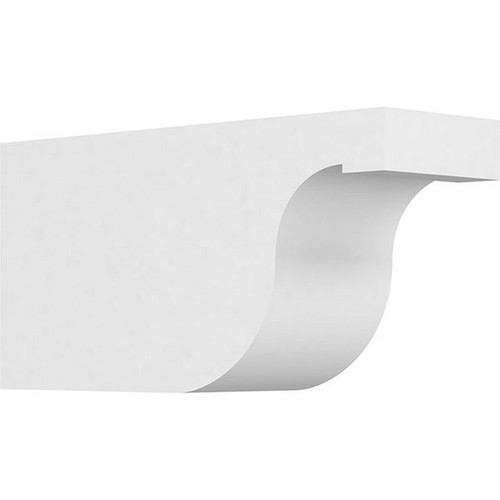 Ekena Millwork Standard Del Monte Rafter Tail - Primed Polyurethane - RFTP04X06X12DEL