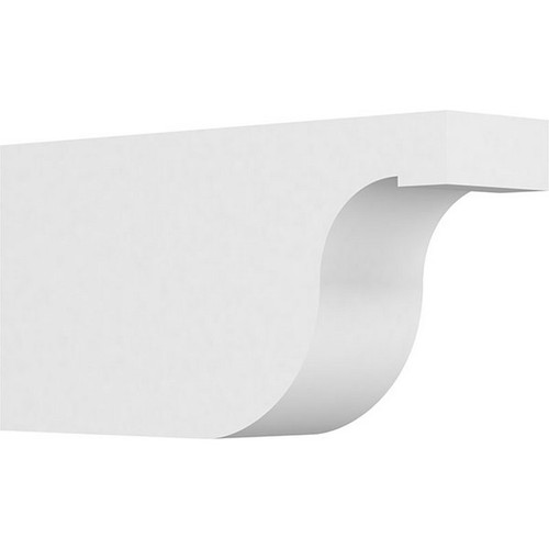 Ekena Millwork Standard Del Monte Rafter Tail - Primed Polyurethane - RFTP04X08X16DEL