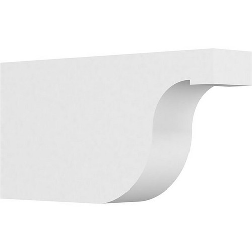 Ekena Millwork Standard Del Monte Rafter Tail - Primed Polyurethane - RFTP04X10X20DEL