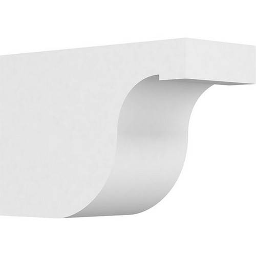 Ekena Millwork Standard Del Monte Rafter Tail - Primed Polyurethane - RFTP05X08X12DEL