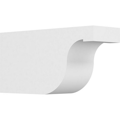 Ekena Millwork Standard Del Monte Rafter Tail - Primed Polyurethane - RFTP05X08X16DEL