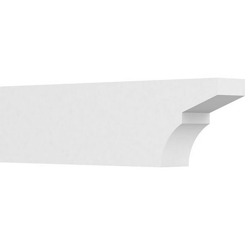 Ekena Millwork Standard Monterey Rafter Tail - Primed Polyurethane - RFTP05X10X36MON