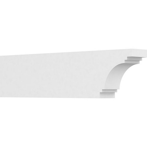Ekena Millwork Standard Pescadero Rafter Tail - Primed Polyurethane - RFTP03X06X24PEC