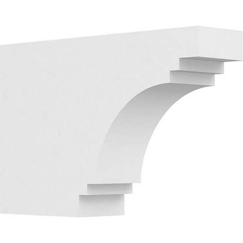 Ekena Millwork Standard Pescadero Rafter Tail - Primed Polyurethane - RFTP03X08X12PEC