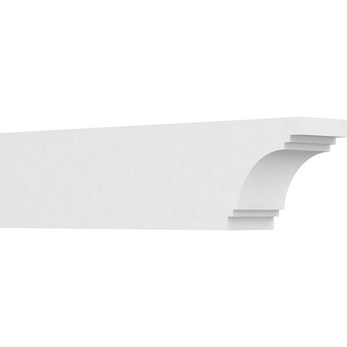 Ekena Millwork Standard Pescadero Rafter Tail - Primed Polyurethane - RFTP04X06X24PEC