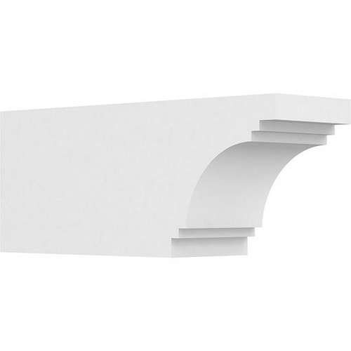 Ekena Millwork Standard Pescadero Rafter Tail - Primed Polyurethane - RFTP06X08X20PEC