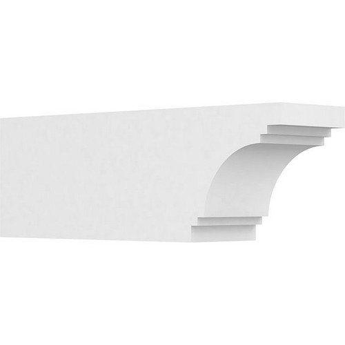 Ekena Millwork Standard Pescadero Rafter Tail - Primed Polyurethane - RFTP06X08X24PEC