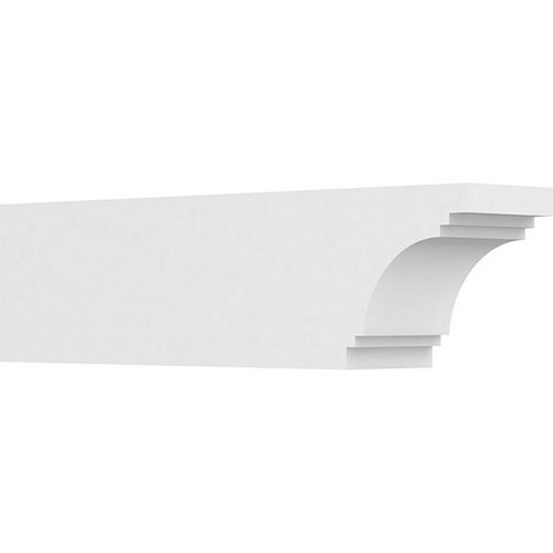 Ekena Millwork Standard Pescadero Rafter Tail - Primed Polyurethane - RFTP06X08X30PEC