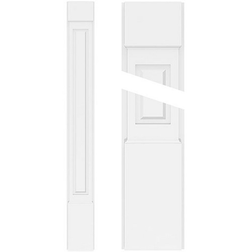 Ekena Millwork Raised Panel Pilaster Base - Primed Polyurethane - PILP12X082RP01-2