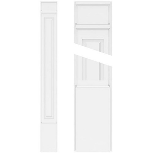 Ekena Millwork Raised Panel Pilaster Base - Primed Polyurethane - PILP12X120RP02-2