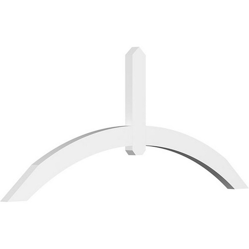 Ekena Millwork Pitched Gable Bracket - Primed Polyurethane - GBP036X12X0404ARC00