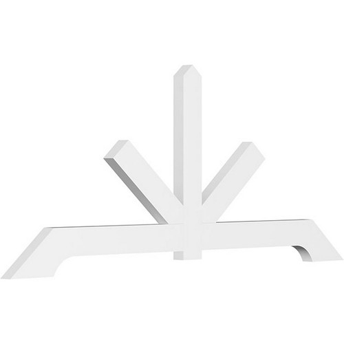 Ekena Millwork Pitched Gable Bracket - Primed Polyurethane - GBP048X12X0404VAN00