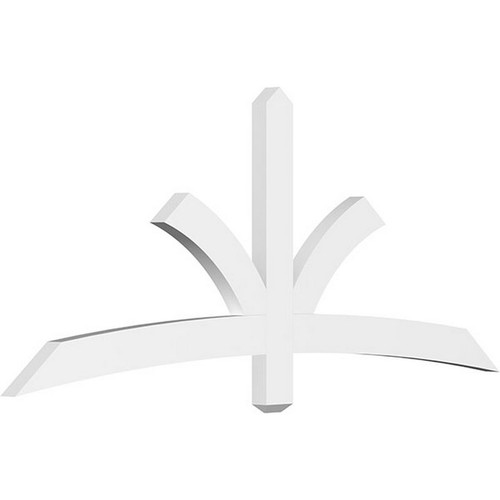 Ekena Millwork Pitched Gable Bracket - Primed Polyurethane - GBP048X18X0406DAV00