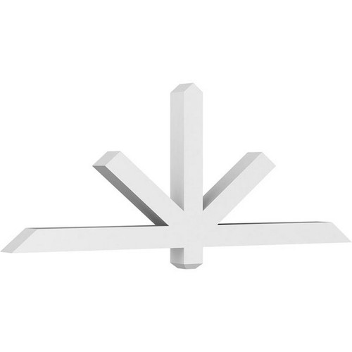 Ekena Millwork Pitched Gable Bracket - Primed Polyurethane - GBP048X18X0406KEN00