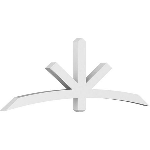 Ekena Millwork Pitched Gable Bracket - Primed Polyurethane - GBP060X20X0404ALB00
