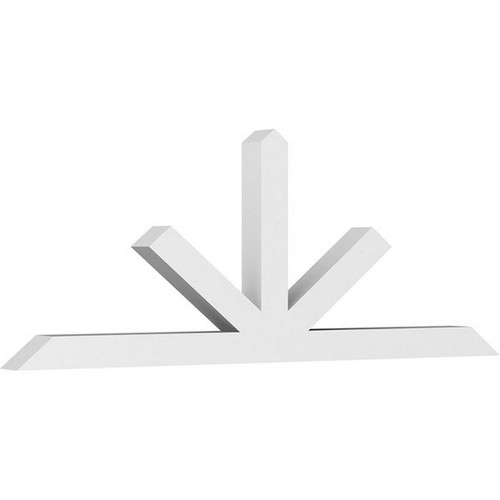 Ekena Millwork Pitched Gable Bracket - Primed Polyurethane - GBP060X28X0404SAR00