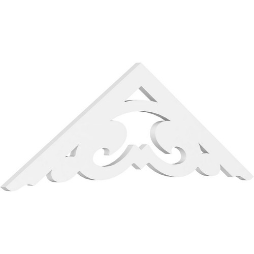 Ekena Millwork Pitch Amber Gable Pediment - Primed Polyurethane - GPP072X012X100PRE