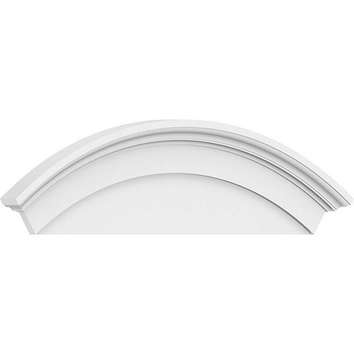 Ekena Millwork Elliptical Smooth Combination Pediment - Primed Polyurethane - PEDP028X120ARD00