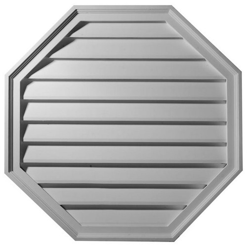 Ekena Millwork Gable Vent - Primed Polyurethane - GVOC18X18D