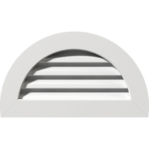 Ekena Millwork Gable Vent - Primed Polyurethane - GVPHR12X0601FUN