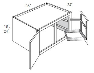 JSI Cabinetry Dover Kitchen Cabinet - W362424APPPULL-KD