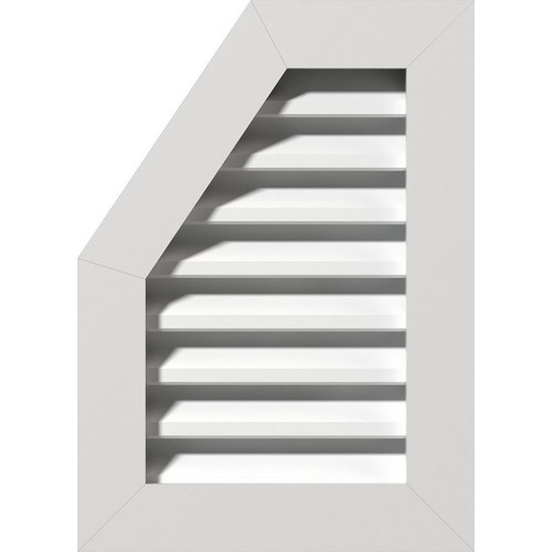 Ekena Millwork Gable Vent - Primed Polyurethane - GVPOL16X3401FUN