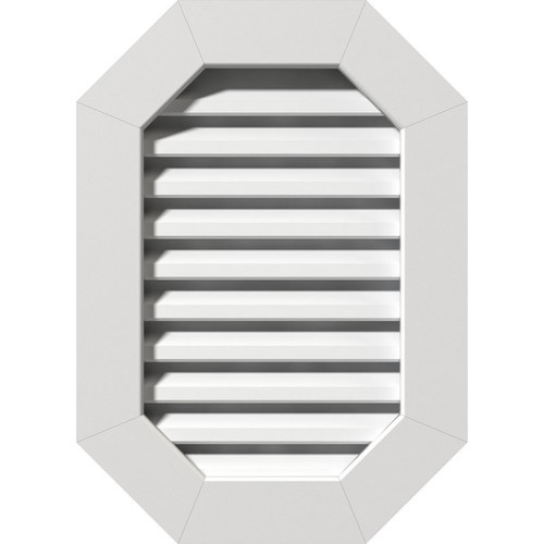 Ekena Millwork Gable Vent - Primed Polyurethane - GVPOV18X3401FUN
