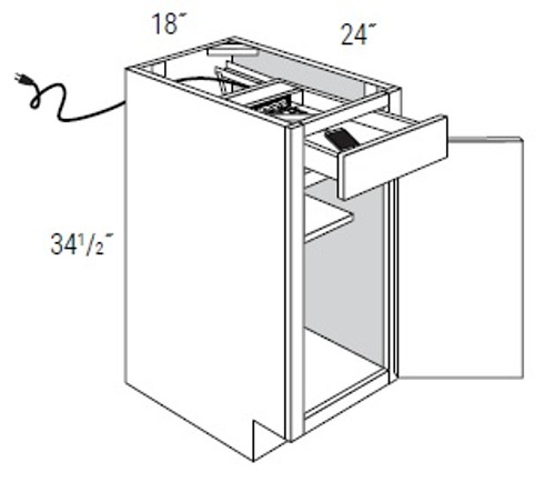 JSI Cabinetry Dover Kitchen Cabinet - B18CHGDR18-KD